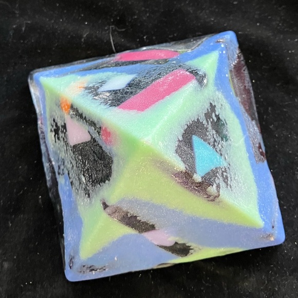 Spirit “Handmade Cast Glass Pyramid   3.5”x3.5” Original - Picture 2 of 7